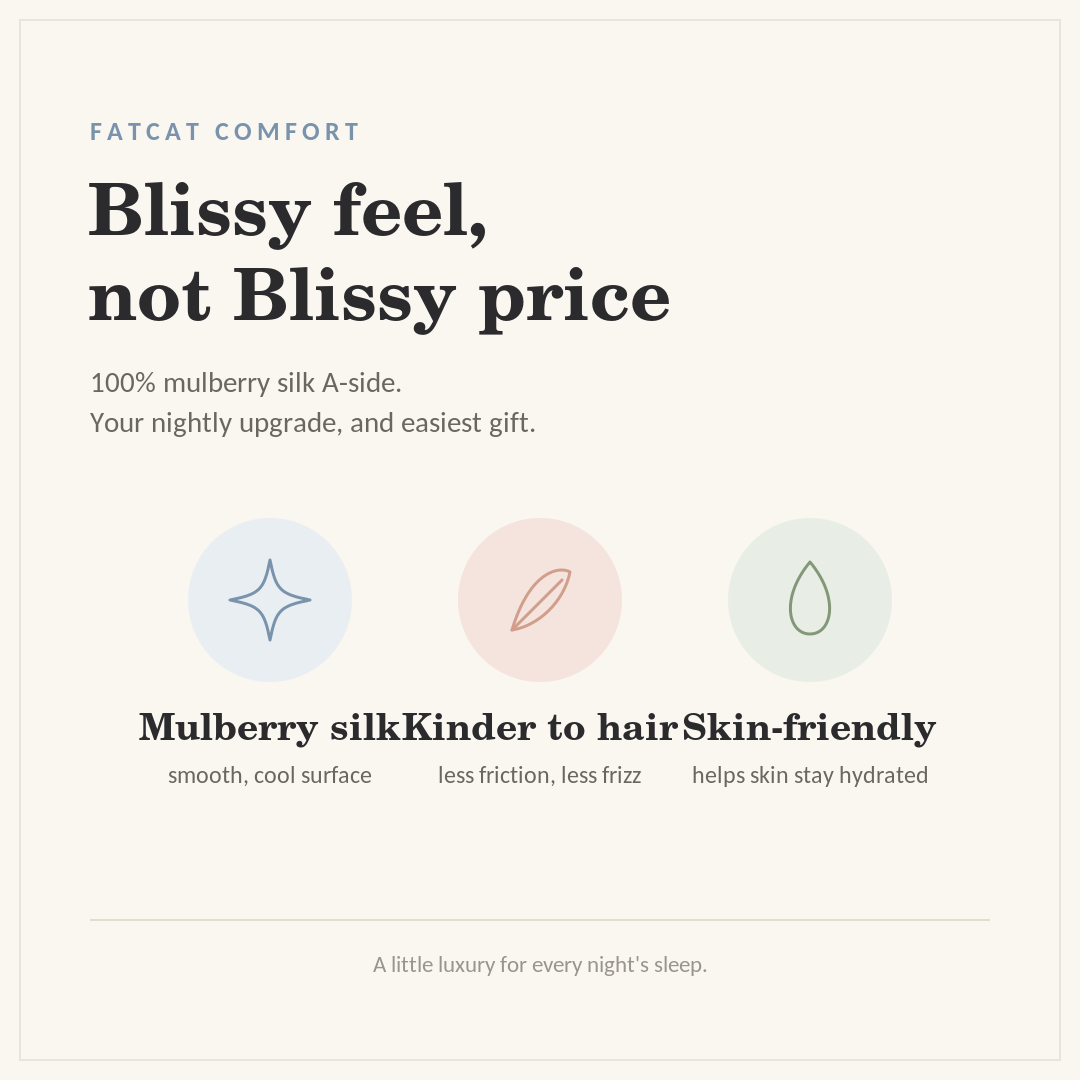 SilkNest™ Mulberry Silk Pillowcase